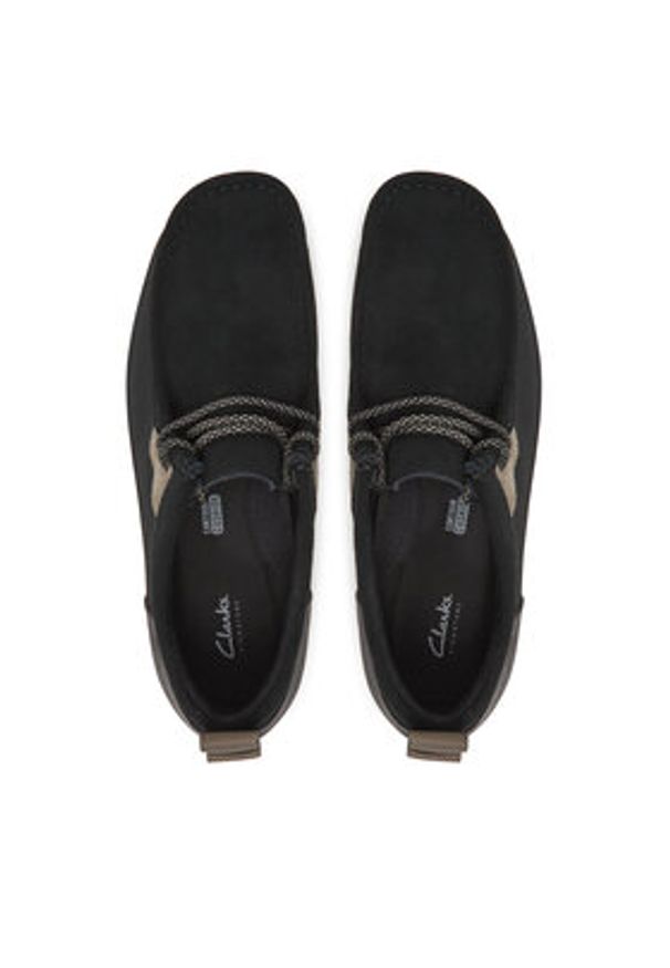 Clarks Półbuty Wallabee 26181387 Czarny. Kolor: czarny. Materiał: skóra
