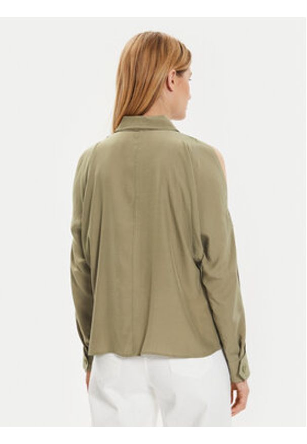 DKNY Koszula P4DM8X00 Zielony Regular Fit. Kolor: zielony. Materiał: syntetyk