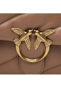 Pinko Torebka Love Classic Puff Cl AI 23-24 100038 A0F2 Brązowy. Kolor: brązowy. Materiał: skórzane