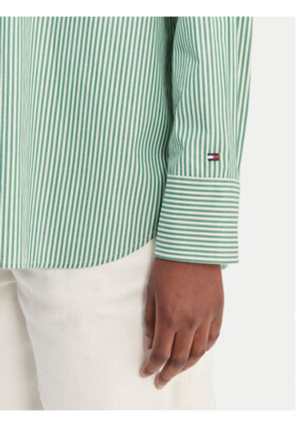 TOMMY HILFIGER - Tommy Hilfiger Koszula WW0WW48190 Zielony Regular Fit. Kolor: zielony. Materiał: bawełna