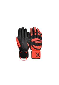 Rękawice narciarskie Reusch Worldcup Warrior DH. Kolor: czerwony, czarny, wielokolorowy. Sezon: zima. Sport: narciarstwo