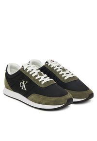 Calvin Klein Sneakersy Retro Runner Ess Mix Mat YM0YM01361 Czarny. Kolor: czarny. Materiał: zamsz, skóra