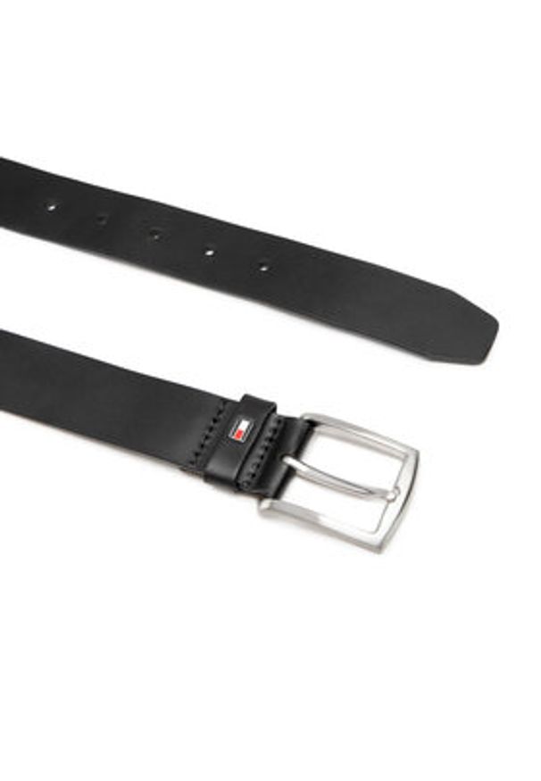 TOMMY HILFIGER - Tommy Hilfiger Pasek Męski New Denton 3.5 Belt AM0AM08360 Czarny. Kolor: czarny. Materiał: skóra