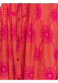 Iconique Sukienka letnia 23-106 Pomarańczowy Regular Fit. Kolor: pomarańczowy. Materiał: bawełna. Sezon: lato