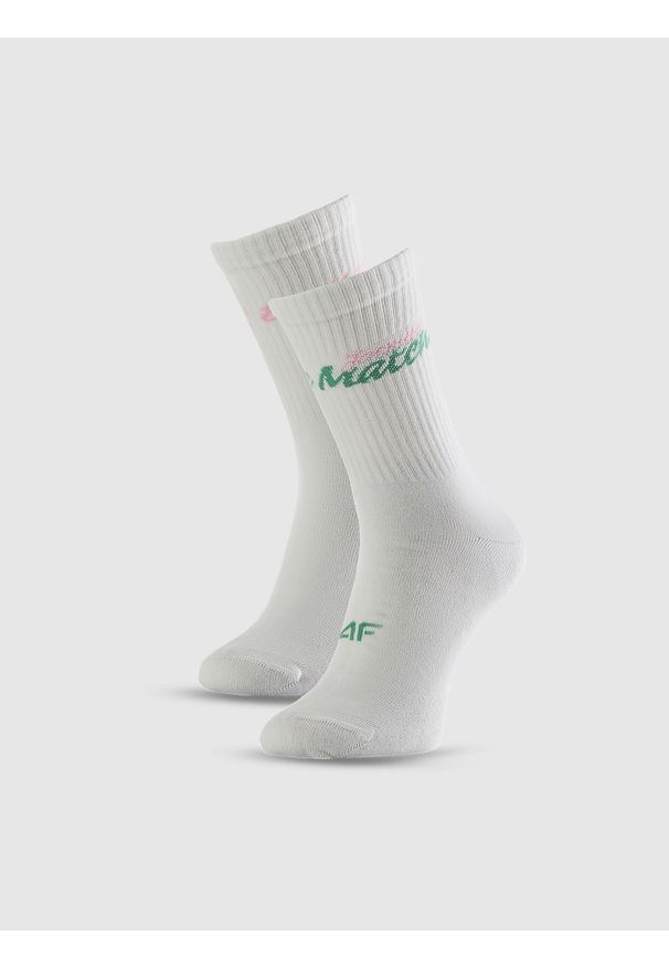 4f - 4F Skarpetki długie (3-pack) damskie - multikolor 39-42. Kolor: wielokolorowy. Wzór: prążki, haft. Sport: turystyka piesza