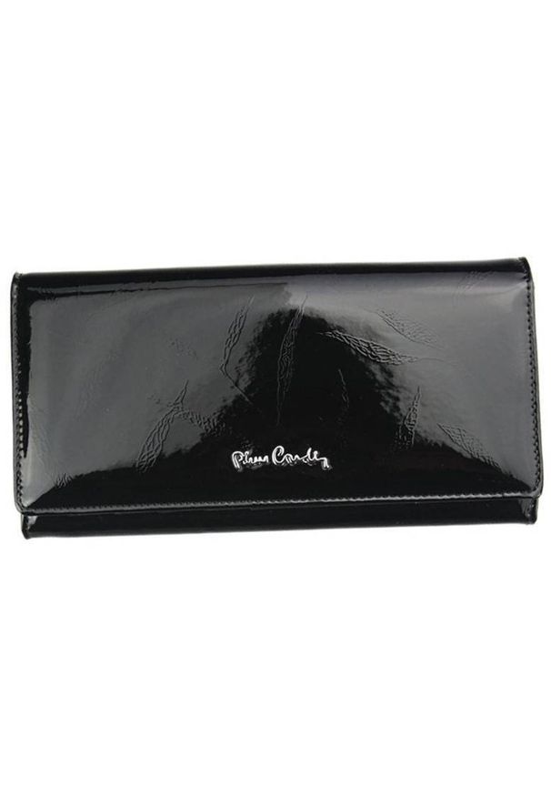 Portfel damski Pierre Cardin 02 LEAF 102 CZARNY. Kolor: czarny. Materiał: skóra. Wzór: aplikacja