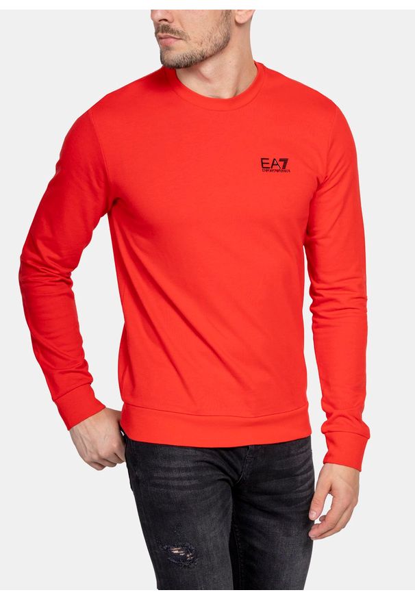 Bluza męska EA7 Emporio Armani (8NPM52 PJ05Z 1451). Kolor: czerwony. Styl: sportowy