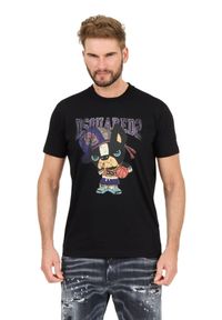 DSQUARED2 Czarny t-shirt Cool Fit Tee. Kolor: czarny