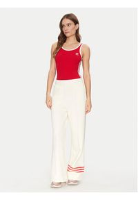 Adidas - adidas Body adicolor 3-Stripes JD4632 Czerwony Slim Fit. Kolor: czerwony. Materiał: bawełna