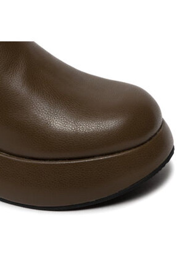 DeeZee Botki ZALY8813-8 Zielony. Kolor: zielony. Materiał: skóra