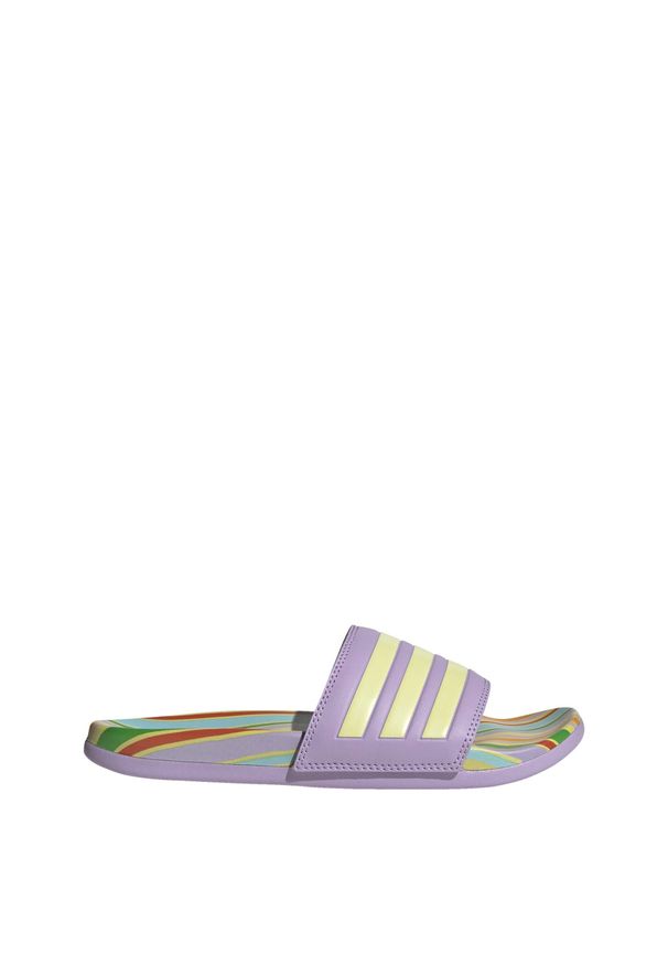 Adidas - adilette Comfort Sandals. Okazja: na co dzień. Kolor: żółty, wielokolorowy, fioletowy. Styl: elegancki, casual