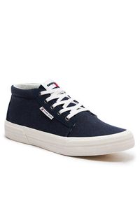 Tommy Jeans Sneakersy Tjm Mid Cut Canvas Color EM0EM01412 Granatowy. Kolor: niebieski