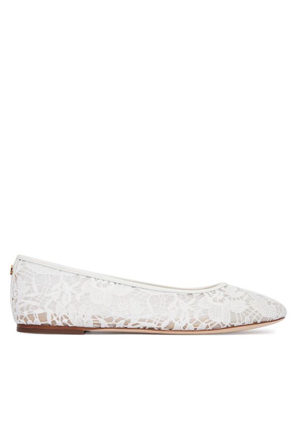 Lauren Ralph Lauren - LAUREN RALPH LAUREN Baleriny 802P10533001 Biały. Kolor: biały. Materiał: materiał