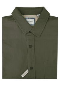 Koszula Weekendowa z Lnem, Krótki Rękaw - Brave Soul - Khaki. Okazja: na co dzień. Kolor: brązowy. Materiał: bawełna, len. Długość rękawa: krótki rękaw. Długość: krótkie. Styl: casual #2