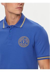 Versace Jeans Couture Polo 76GAGT02 Niebieski Regular Fit. Typ kołnierza: polo. Kolor: niebieski. Materiał: bawełna