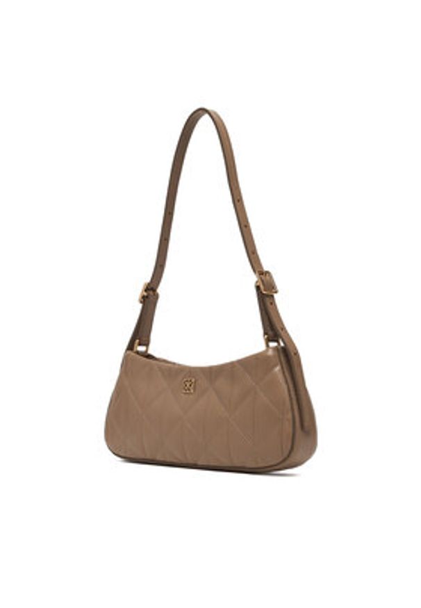 Calvin Klein Torebka Quilted Sm Shoulder Bag LV04F3327G Beżowy. Kolor: beżowy. Materiał: skórzane
