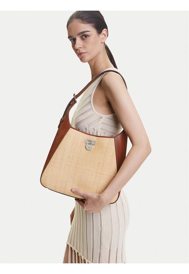 Lauren Ralph Lauren - LAUREN RALPH LAUREN Torebka 431960339001 Brązowy. Kolor: brązowy. Materiał: skórzane