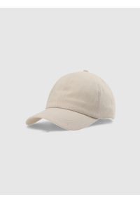 4f - 4F Czapka z daszkiem strapback uniseks - beżowa S/M. Kolor: beżowy. Materiał: bawełna, materiał. Sezon: lato. Styl: sportowy