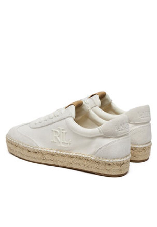 Lauren Ralph Lauren - LAUREN RALPH LAUREN Espadryle Luize 802959230001 Biały. Kolor: biały. Materiał: materiał