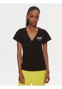 Pinko T-Shirt Turbato 100372 A1R7 Czarny Regular Fit. Kolor: czarny. Materiał: bawełna #1