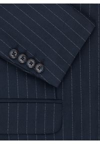 Pako Lorente - PAKO LORENTE – Granatowa marynarka garniturowa w prążki. Okazja: na wesele, na ślub cywilny. Kolor: niebieski. Wzór: prążki #2