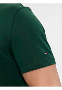 TOMMY HILFIGER - Tommy Hilfiger T-Shirt Small Hilfiger Tee MW0MW34387 Zielony Slim Fit. Kolor: zielony. Materiał: bawełna