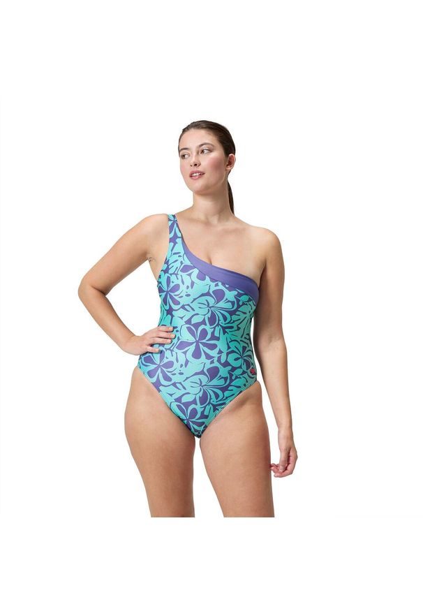 Strój kąpielowy jednoczęściowy damski na basen Speedo Asymmetric. Kolor: niebieski