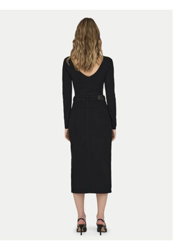 only - ONLY Spódnica jeansowa Siri 15324365 Czarny Regular Fit. Kolor: czarny. Materiał: bawełna