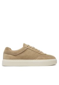 Calvin Klein Sneakersy Lace Up Suede HM0HM01792 Beżowy. Kolor: beżowy. Materiał: skóra, zamsz #1