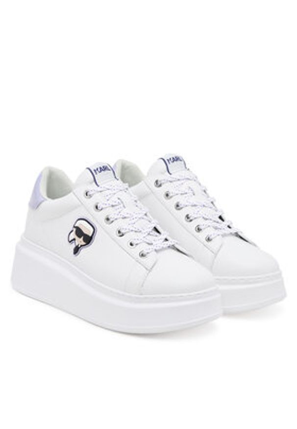 Karl Lagerfeld - KARL LAGERFELD Sneakersy Anakapri KL63530N Biały. Kolor: biały. Materiał: skóra