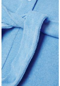 mango - Mango Kombinezon BRASIL bawełniany z kołnierzykiem. Kolor: niebieski. Materiał: bawełna, materiał. Długość rękawa: krótki rękaw. Długość: krótkie #4