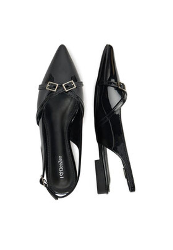 DeeZee Baleriny GAM-128 Czarny. Kolor: czarny. Materiał: skóra