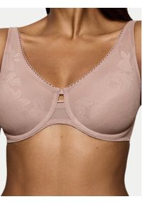 Triumph Biustonosz z fiszbiną Wild Rose Sensation 10205953 Brązowy. Kolor: brązowy. Materiał: syntetyk