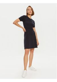 TOMMY HILFIGER - Tommy Hilfiger Sukienka codzienna WW0WW42461 Granatowy Slim Fit. Okazja: na co dzień. Kolor: niebieski. Materiał: syntetyk. Typ sukienki: proste. Styl: casual #3