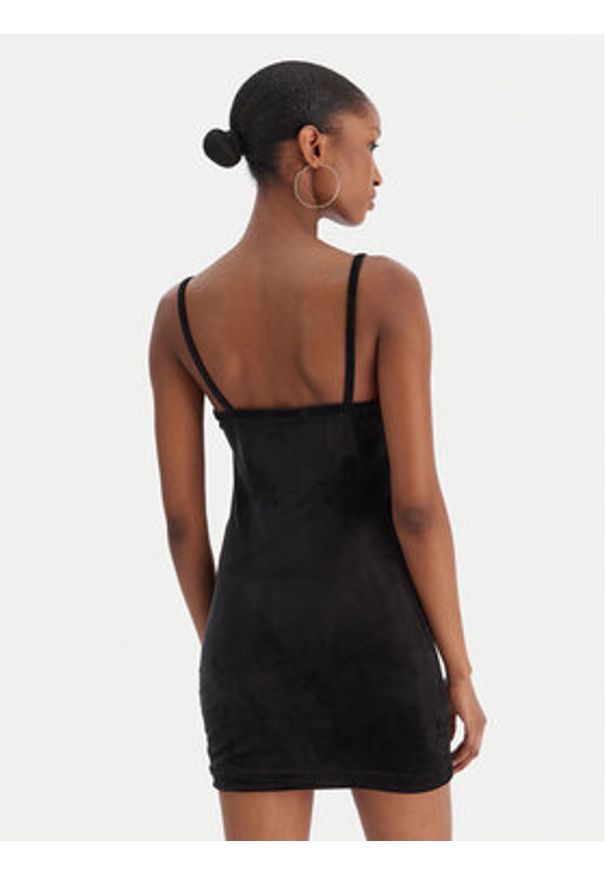 Juicy Couture Sukienka codzienna Rae JCWE222003 Czarny Slim Fit. Okazja: na co dzień. Kolor: czarny. Materiał: syntetyk. Typ sukienki: proste. Styl: casual