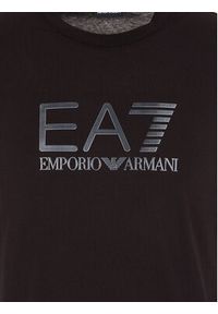 EA7 Emporio Armani T-Shirt 6RPT71 PJM9Z 1200 Czarny Regular Fit. Kolor: czarny. Materiał: bawełna