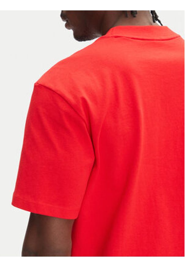Hugo - HUGO T-Shirt Dapolino 50488330 Czerwony Relaxed Fit. Kolor: czerwony. Materiał: bawełna
