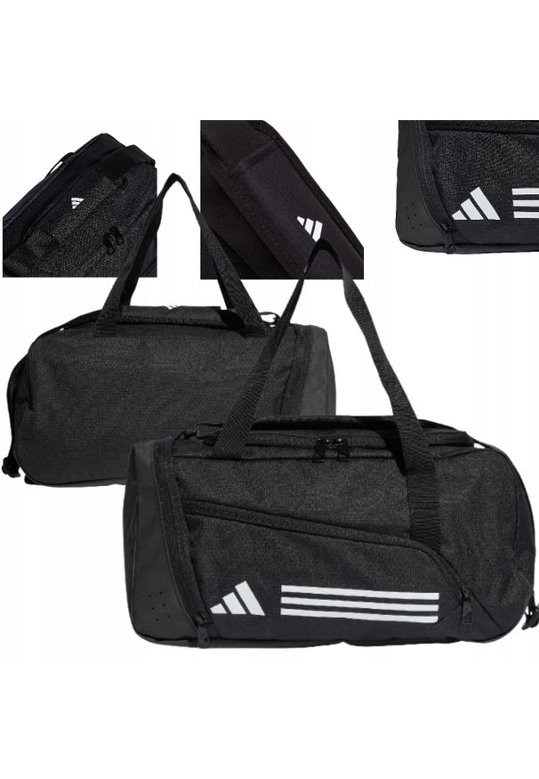 Torba Adidas Essentials Duffel sportowa. Kolor: czarny. Materiał: materiał