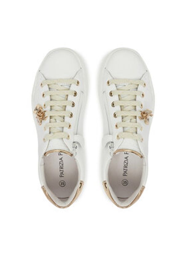 Patrizia Pepe Sneakersy PPJ300 27 Biały. Kolor: biały. Materiał: skóra