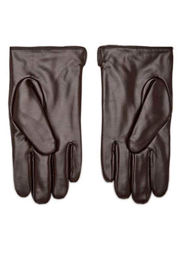 Semi Line Rękawiczki Męskie P8259-7-XL Brązowy. Kolor: brązowy. Materiał: skóra