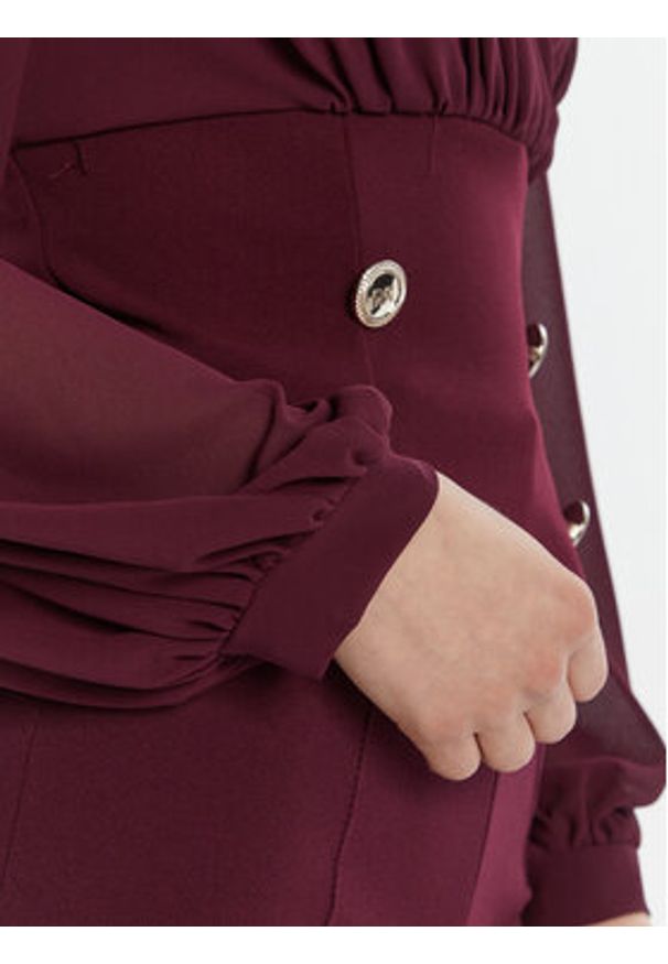 Rinascimento Bluzka CFC0126180003 Bordowy Regular Fit. Kolor: czerwony. Materiał: syntetyk