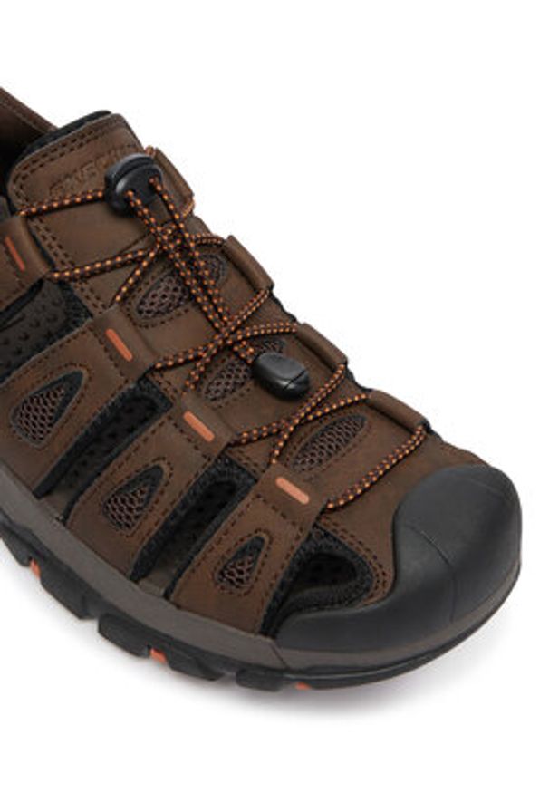 skechers - Skechers Sandały Tresmen 205187/CHOC Brązowy. Kolor: brązowy. Materiał: skóra