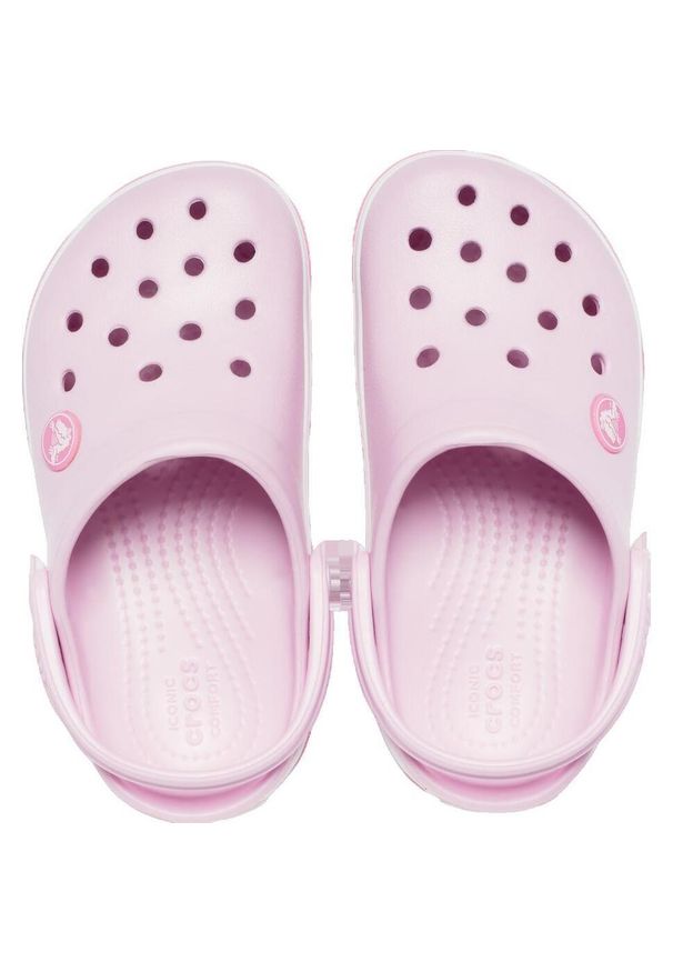 Klapki dziecięce Crocs Crocband Clog. Kolor: różowy. Materiał: syntetyk. Styl: sportowy