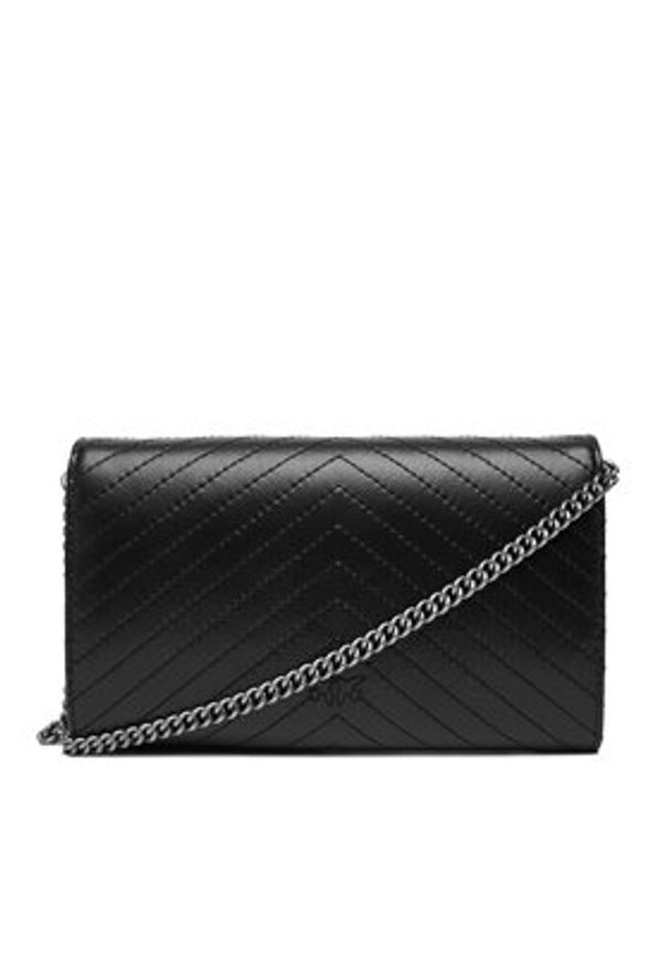 Pinko - PINKO Torebka Love One Wallet Light AI 25-26 PLTT 105344 A2JC Czarny. Kolor: czarny. Materiał: skórzane