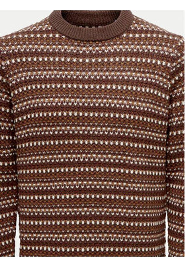 Only & Sons Sweter Musa 22027268 Brązowy Regular Fit. Kolor: brązowy. Materiał: syntetyk