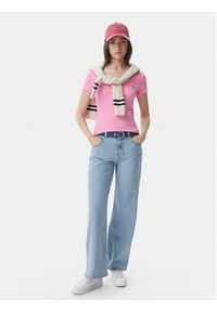 Tommy Jeans T-Shirt Essential DW0DW17385 Różowy jasny Slim Fit. Kolor: różowy. Materiał: bawełna #3