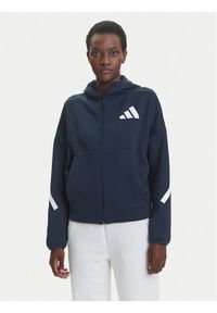 Adidas - adidas Bluza Z.N.E. JW5320 Granatowy Loose Fit. Kolor: niebieski. Materiał: syntetyk