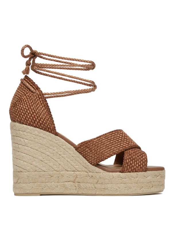 Castañer Espadryle Becca/8ED/298 Brązowy. Kolor: brązowy. Materiał: materiał