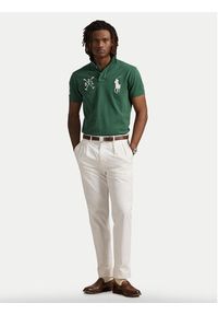 Polo Ralph Lauren Polo 710978082001 Zielony Custom Slim Fit. Typ kołnierza: polo. Kolor: zielony. Materiał: bawełna #4