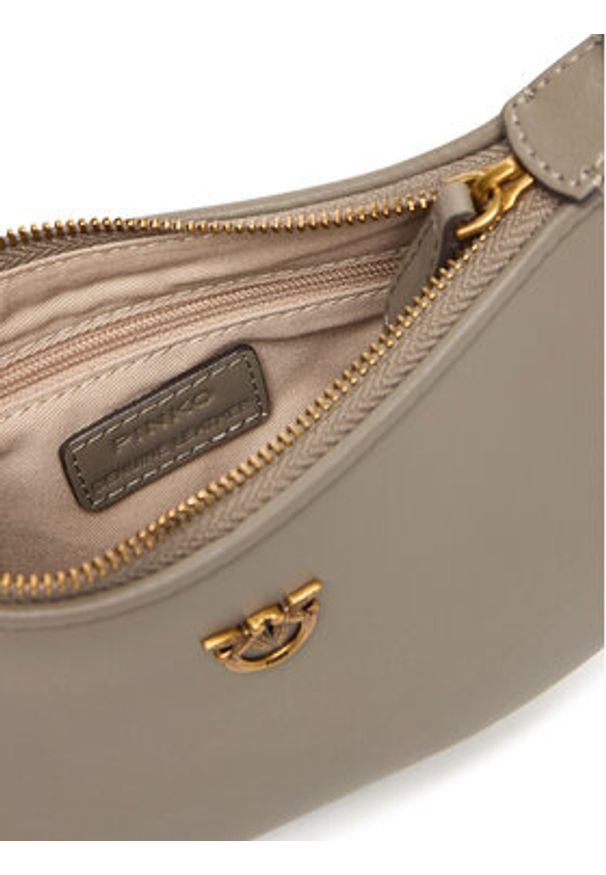 Pinko - PINKO Torebka Half Moon Baby PE 25 PLTT 103538 A0F1 Beżowy. Kolor: beżowy. Materiał: skórzane